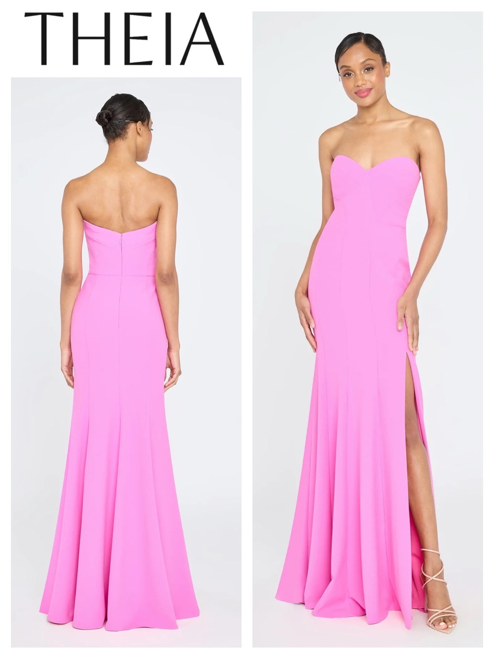 THEIA Sunny Strapless Gown